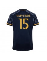 Real Madrid Federico Valverde #15 Venkovní Dres 2023-24 Krátký Rukáv